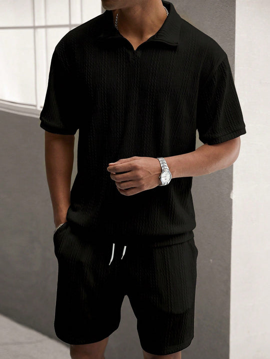 Sahari – Luftiges Herren-Set mit Kragenhemd und Shorts