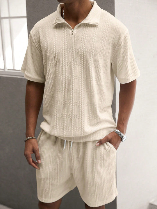 Sahari – Luftiges Herren-Set mit Kragenhemd und Shorts