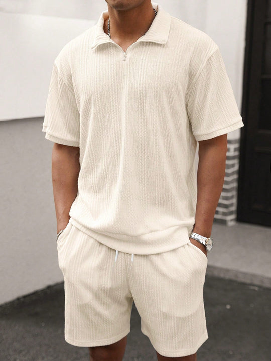 Sahari – Luftiges Herren-Set mit Kragenhemd und Shorts