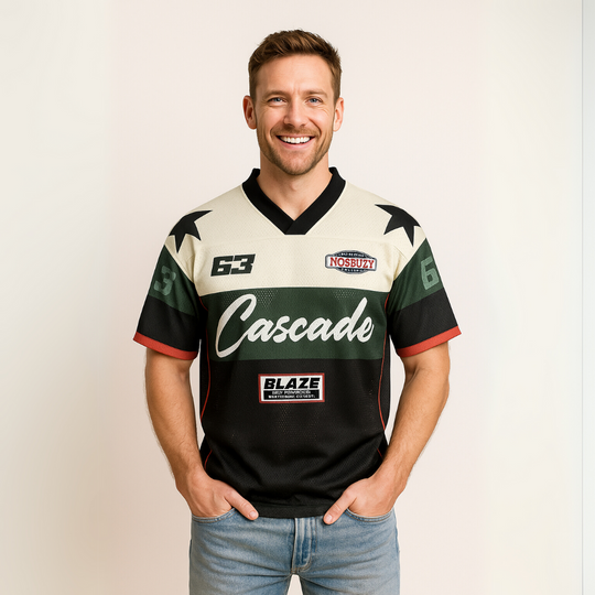 Sahari – Retro-Fußballshirt mit Vintage-Print