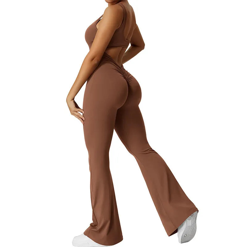 Sahari – Ärmelloser Jumpsuit mit Flared-Look