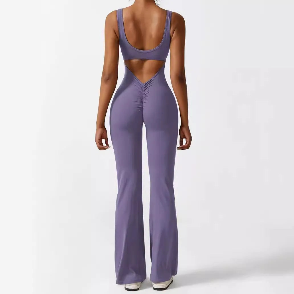 Sahari – Ärmelloser Jumpsuit mit Flared-Look