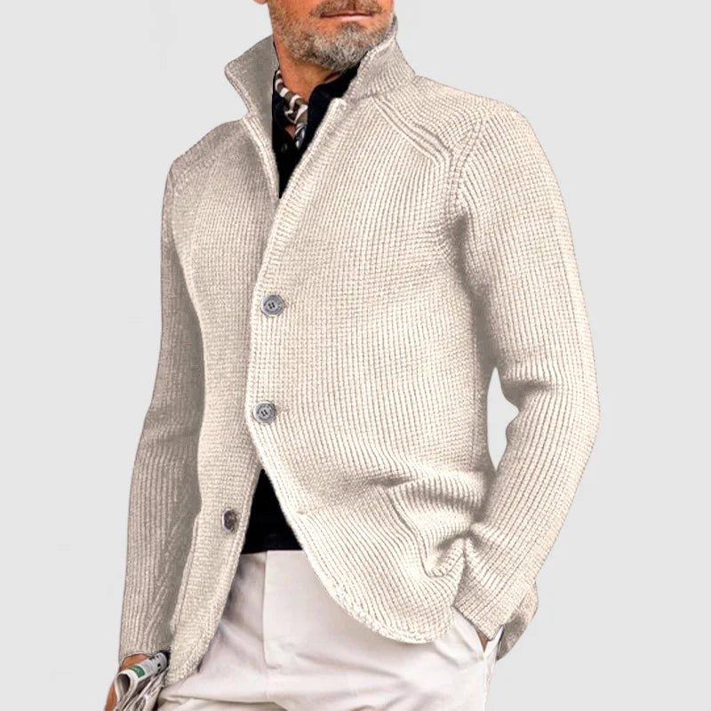 Sahari – Herren Strickjacke mit Taschen aus weichem Feinstrick für Herbst und Winter