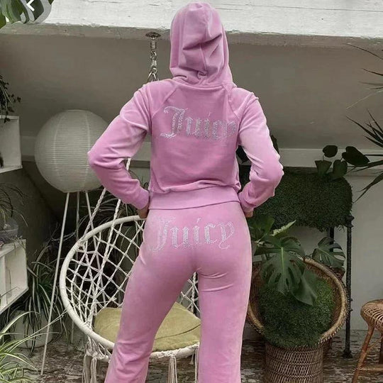 Sahari – Juicy Trainingsanzug mit Glanzeffekt