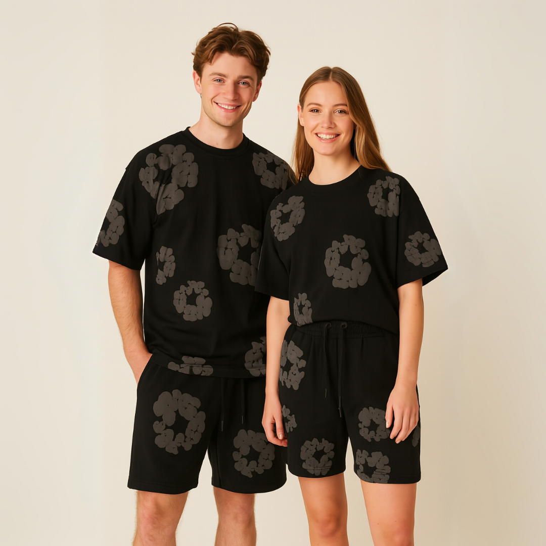 Sahari – Unisex Set mit Blumenprint aus Baumwolle