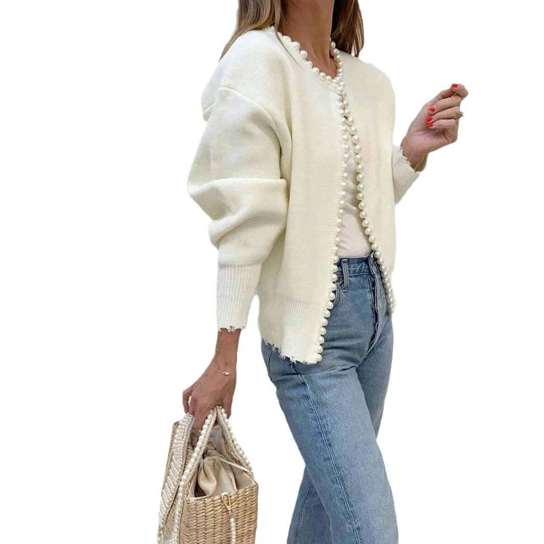 Sahari - Damen Cardigan | Elegantes Design mit Perlendetails