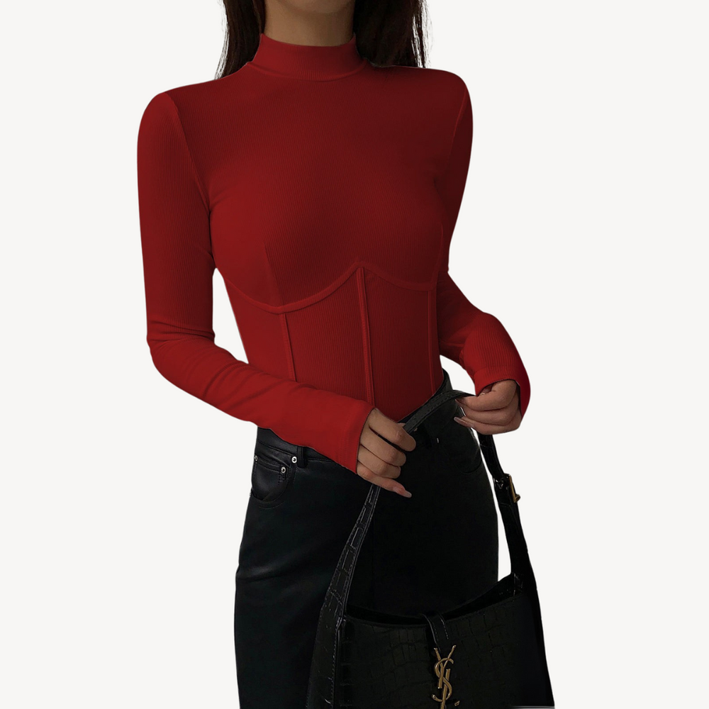 Sahari - Damen Corset Top | Ribbed, Stretchy, Elegant