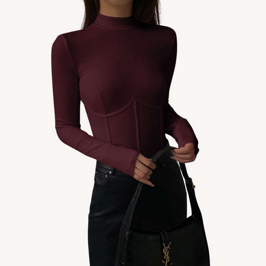 Sahari - Damen Corset Top | Ribbed, Stretchy, Elegant