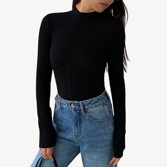 Sahari - Damen Corset Top | Ribbed, Stretchy, Elegant