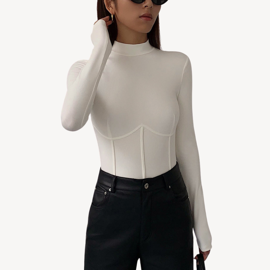 Sahari - Damen Corset Top | Ribbed, Stretchy, Elegant