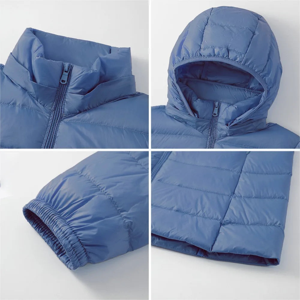 Sahari - Damen Daunenjacke | Kapuze, Langer Schnitt