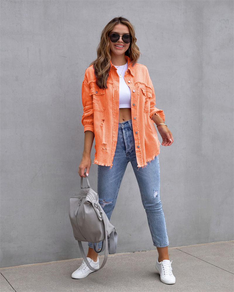 Sahari - Dames Denim Jas | Stijlvol, Comfortabel, Duurzaam