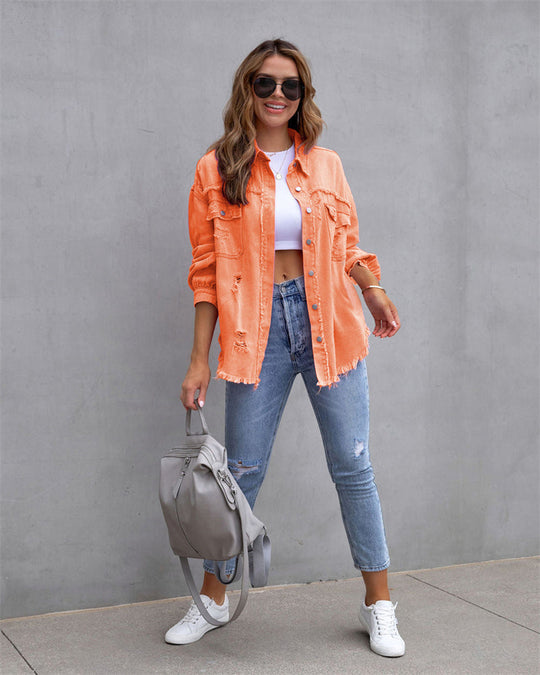 Sahari - Dames Denim Jas | Stijlvol, Comfortabel, Duurzaam