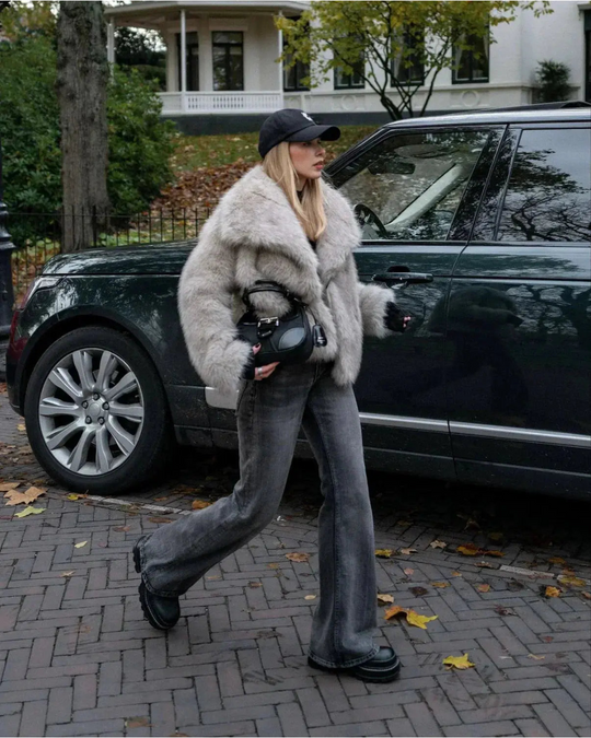 Sahari - Damen Faux Fur Jacke | Nachhaltig, Elegant, Warm