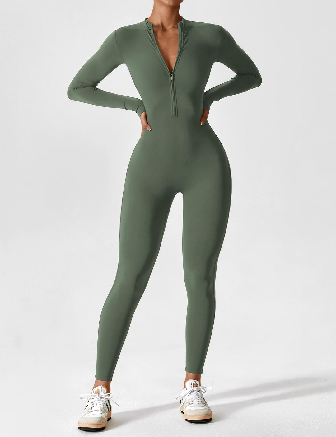 Sahari - Damen Ganzkörperanzug | Sportlich, Körperbetont, Zip-Design