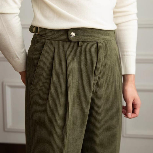 Sahari - Herren Hose | Corduroy, Klassische Passform, Elastischer Bund