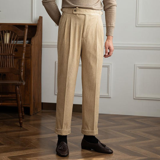 Sahari - Herren Hose | Corduroy, Klassische Passform, Elastischer Bund
