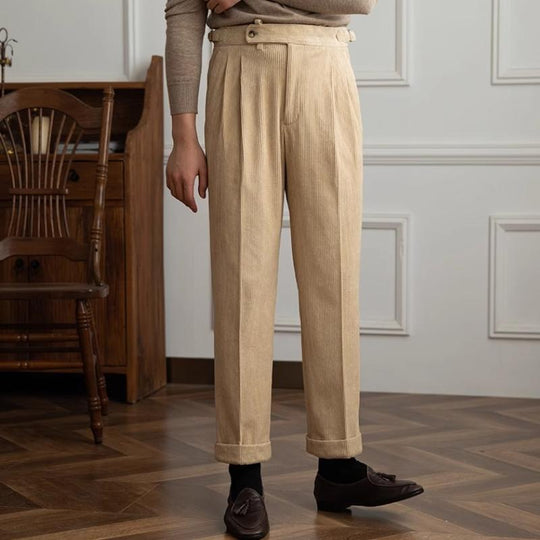 Sahari - Herren Hose | Corduroy, Klassische Passform, Elastischer Bund