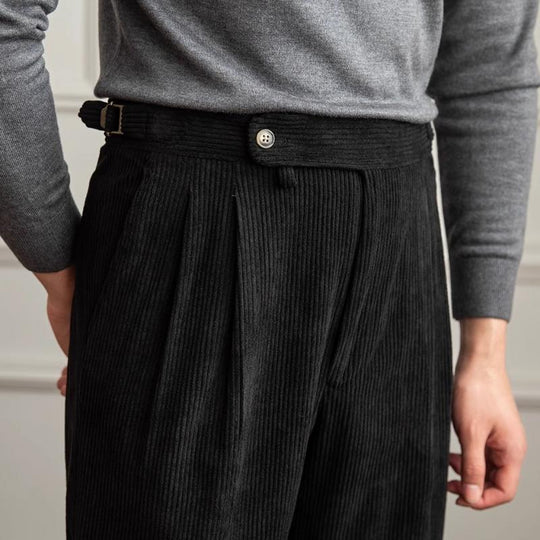 Sahari - Herren Hose | Corduroy, Klassische Passform, Elastischer Bund