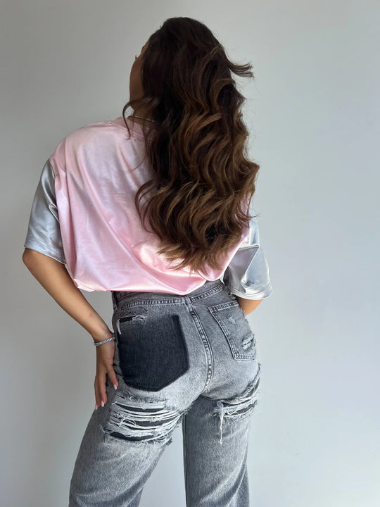 Sahari - Damen Jeans | Hohe Taille, Ripped, Gerade Beine
