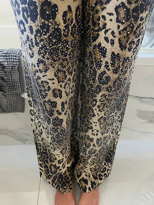 Sahari - Damen Jeans | Leopardenmuster, Luxuriöser Stretchdenim