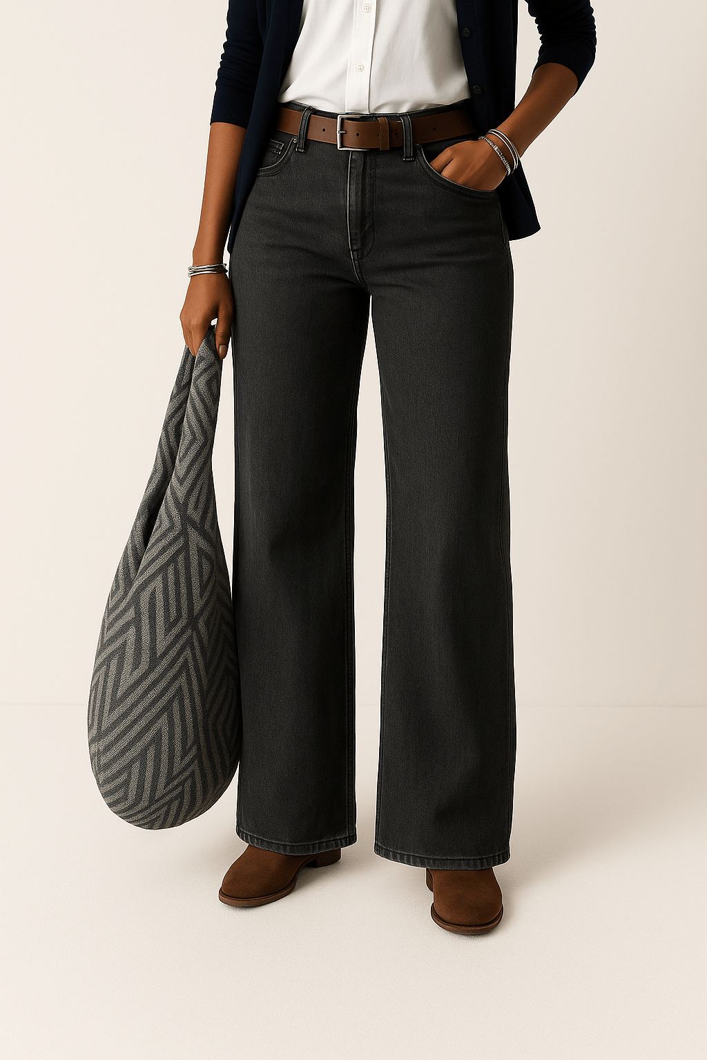 Sahari - Damen Jeans | Weites Bein, Klassischer Denim