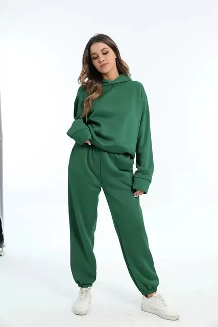 Sahari - Damen Jogginganzug | Kapuzenpullover und Jogginghose, Winterkomfort