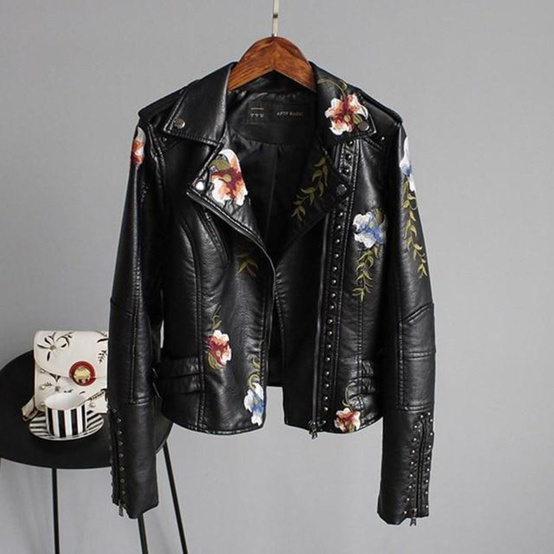 Sahari - Damen Lederjacke | Slim Fit, Echtleder, Mit Reißverschluss und Taschen
