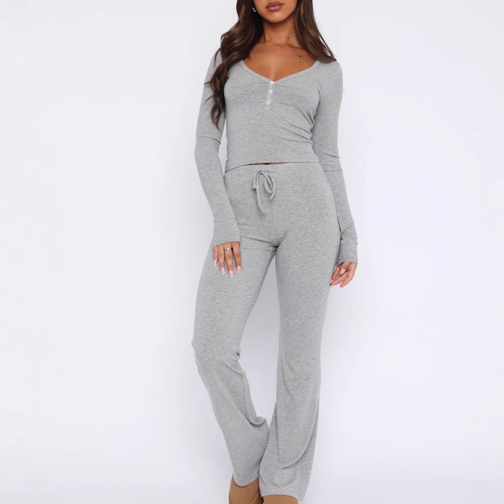 Sahari - Damen Loungewear Set | Weicher Rippstoff, Bequeme Passform