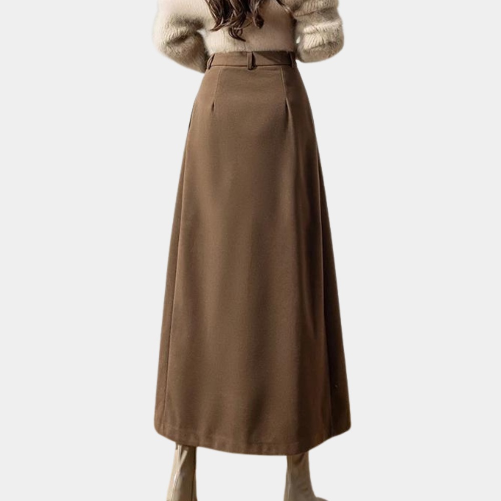 Sahari - Damen Maxi Rock | Geplisster, A-Linien-Silhouette