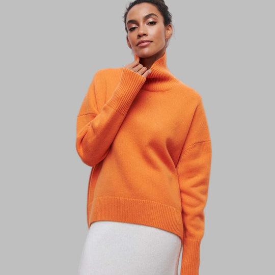 Sahari - Maglione Oversize da Donna | Collo Alto, Comodo