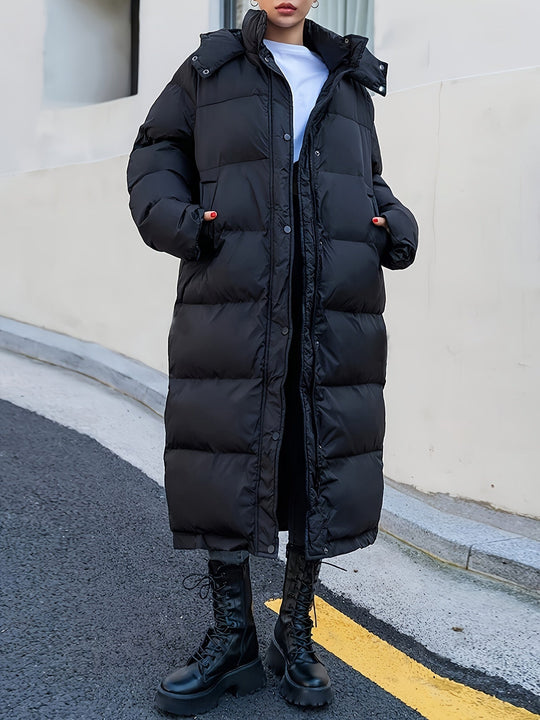 Sahari - Damen Pufferjacke | Lange, Gefüttert, Mit Kapuze