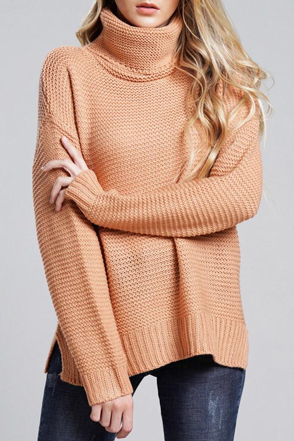 Sahari - Suéter para mujer | Punto grueso, Cuello alto, Casual