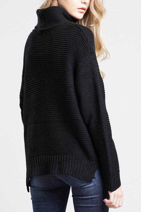 Sahari - Suéter para mujer | Punto grueso, Cuello alto, Casual