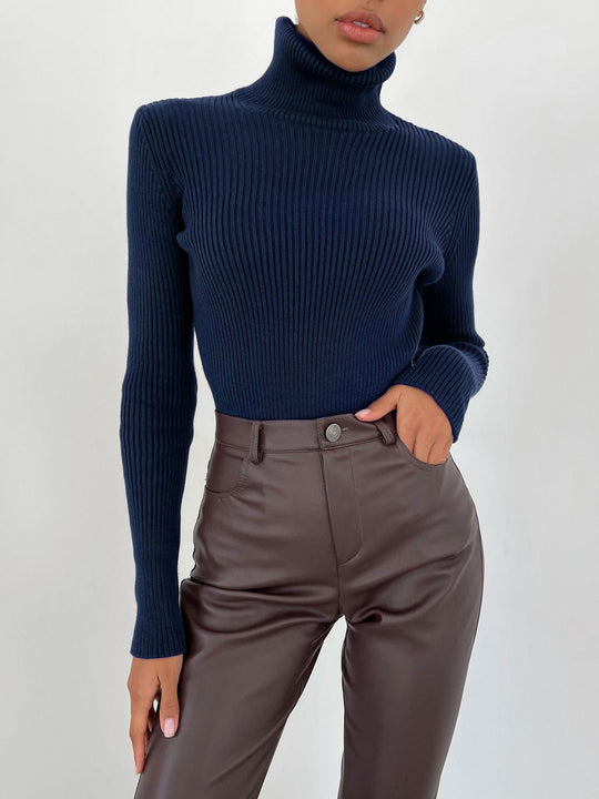 Sahari - Suéter para mujer | Clásico, algodón, cuello vuelto