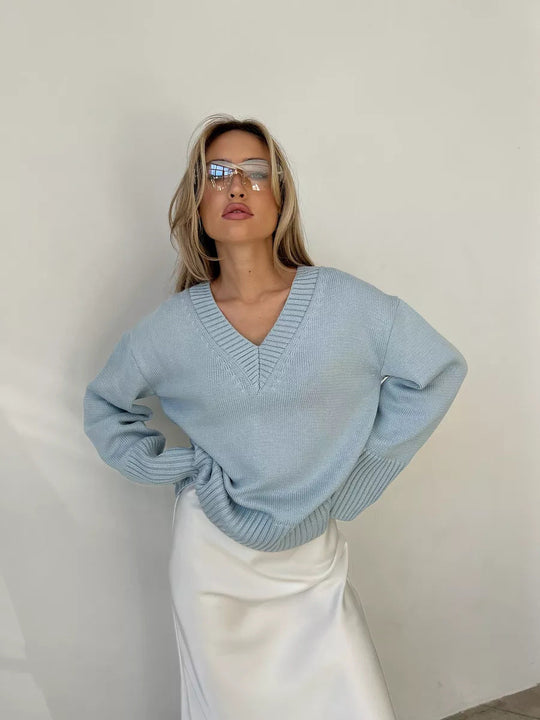 Sahari - Dames Trui | V-hals, Katoenmengsel, Comfortabel