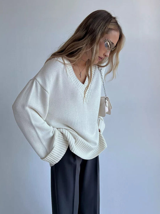 Sahari - Dames Trui | V-hals, Katoenmengsel, Comfortabel