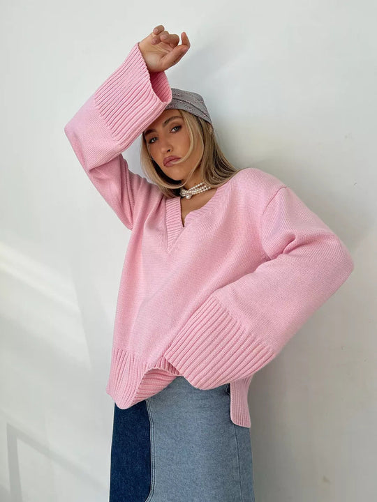 Sahari - Dames Trui | V-hals, Katoenmengsel, Comfortabel