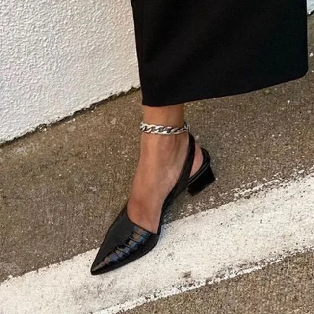 Sahari - Damen Pumps | Orthopädisch, Croco-Design, Komfortabel