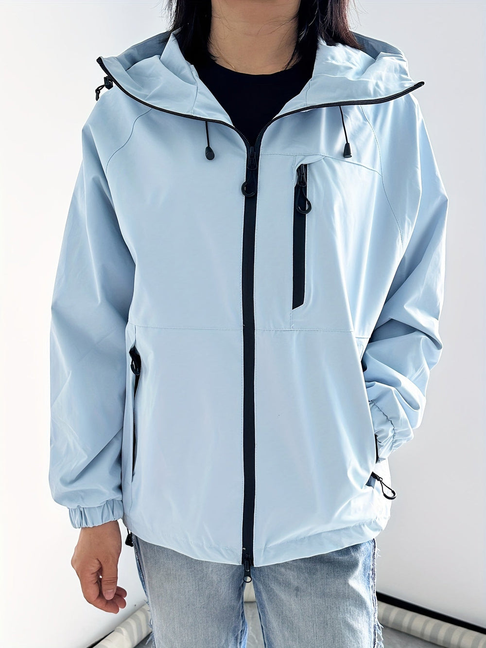 Sahari - Damen Regenjacke | Winddicht, Mit Kapuze, Modern