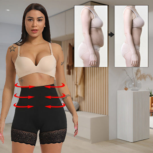 Sahari - Damen Shaping Slip | Hohe Taille, Nahtlos, Push-Up Effekt
