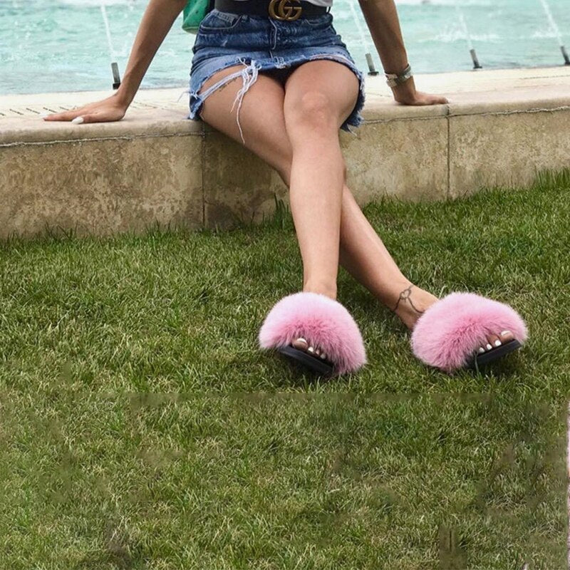 Sahari - Damen Slipper | Fluffy, Komfortabel, Gummi