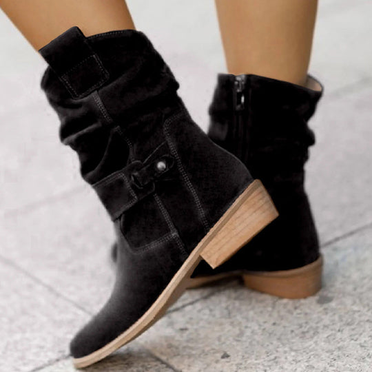 Sahari - Damen Stiefel | Hochwertiges Kunstleder, Riemendetails