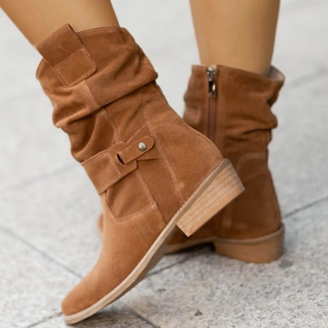 Sahari - Damen Stiefel | Hochwertiges Kunstleder, Riemendetails