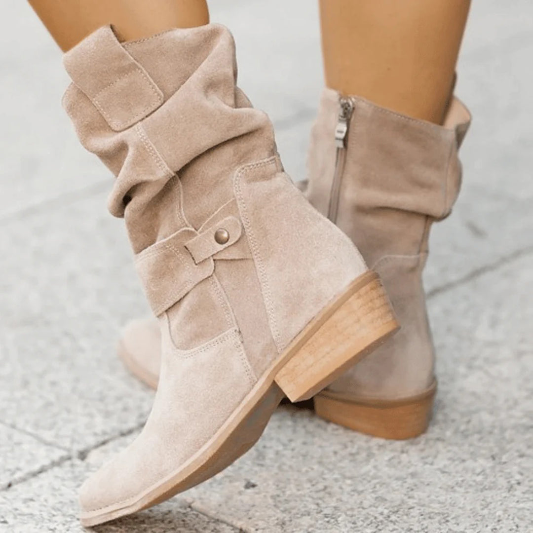 Sahari - Damen Stiefel | Hochwertiges Kunstleder, Riemendetails