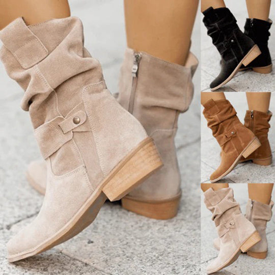 Sahari - Damen Stiefel | Hochwertiges Kunstleder, Riemendetails