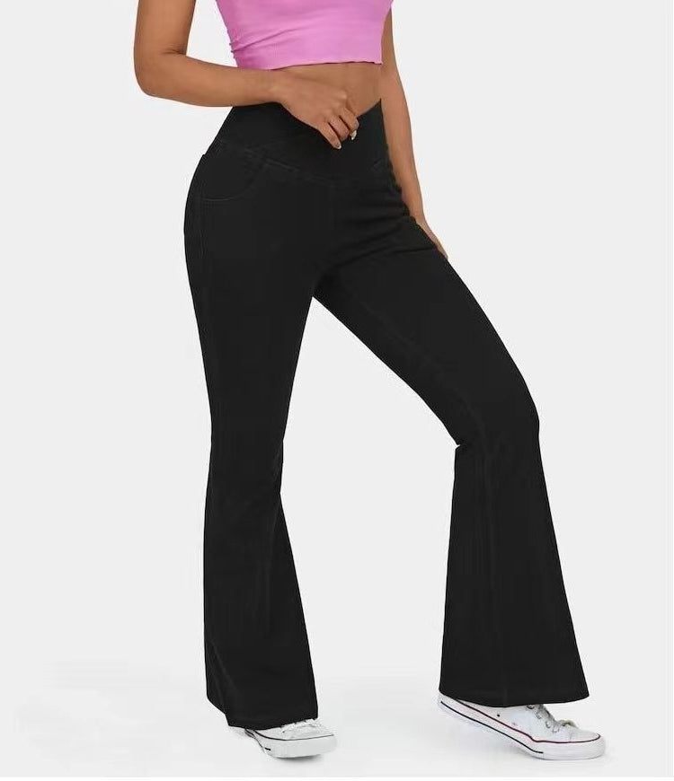 Sahari - Damen Stretch-Jeans | Hohe Taille, Ausgestelltes Bein