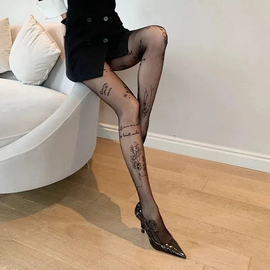 Sahari - Damen Strumpfhose | Grafisches Muster, Modisch, Hochwertige Materialien
