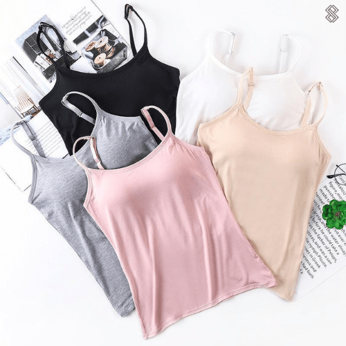 Sahari - Damen Top | Integrierter BH, Seidig weich