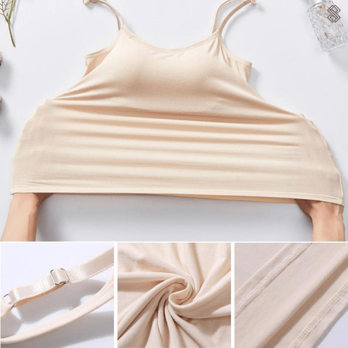 Sahari - Damen Top | Integrierter BH, Seidig weich